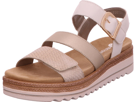 Remonte Damen Sandalette  in beige-bunt-kombiniert