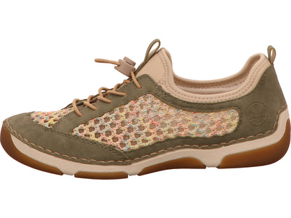Rieker Damen Sneaker  in grün-bunt-kombiniert