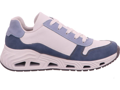 Rieker damessneakers in een blauw-multicolor combinatie