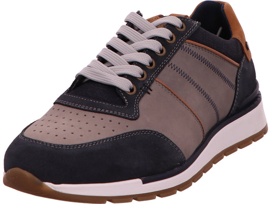 Bullboxer herensneakers in een blauw-multicolor combinatie