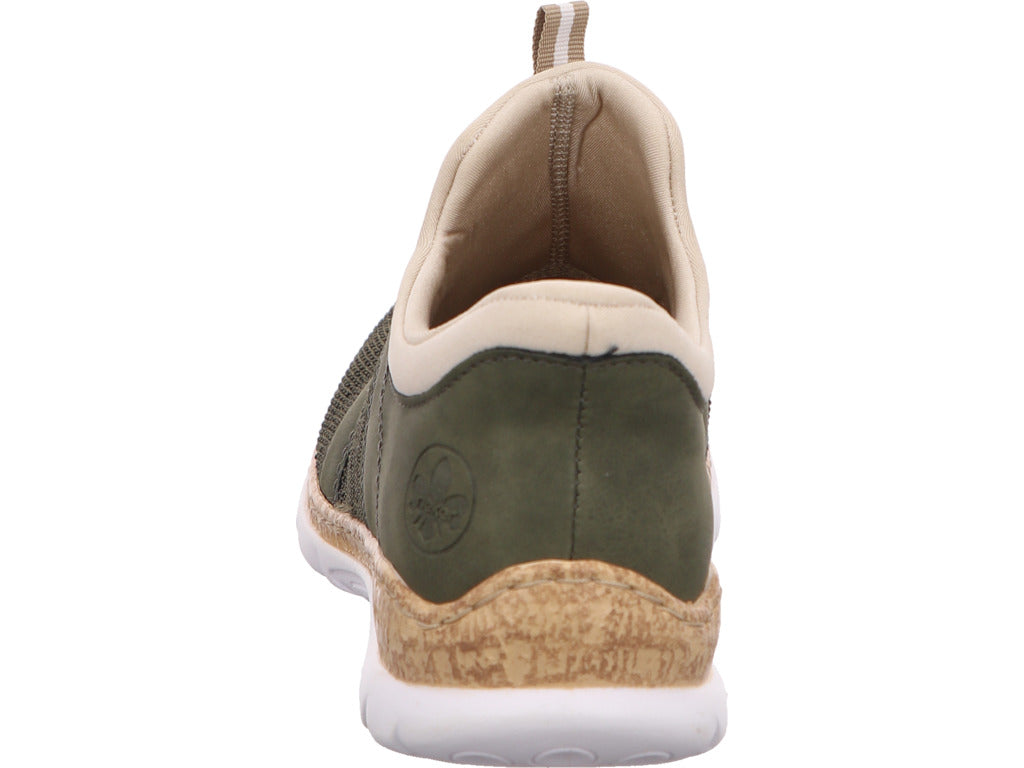 Rieker Damen Sneaker  in grün-bunt-kombiniert