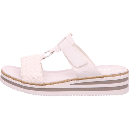 Rieker Pantolette Keil Damen Freizeit Weiß Synthetik   Bild2