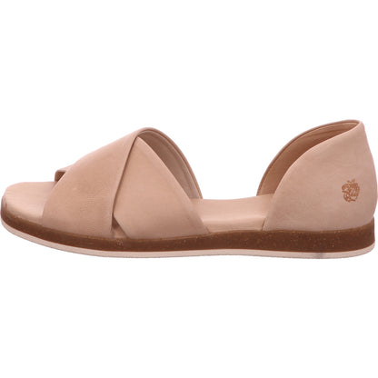 Apple of Eden Sandalette Sommerschuh Freizeit Damen Beige Rauhleder   Bild2