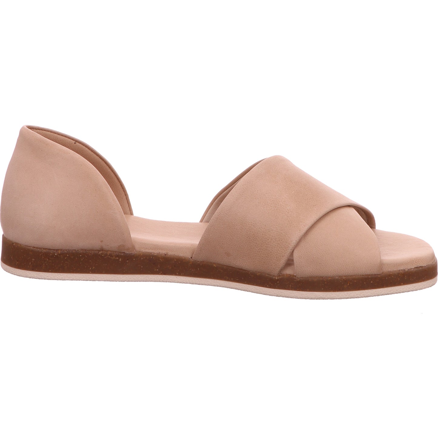 Apple of Eden Sandalette Sommerschuh Freizeit Damen Beige Rauhleder   Bild5