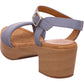 UNISA Sandalette Absatz Sommer Damen Blau Leder   Bild3