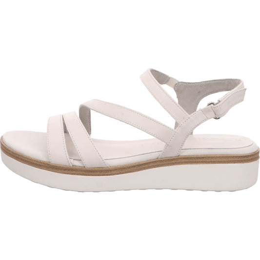 Tamaris Sandalette Sommerschuh Damen Weiß Leder   Bild2