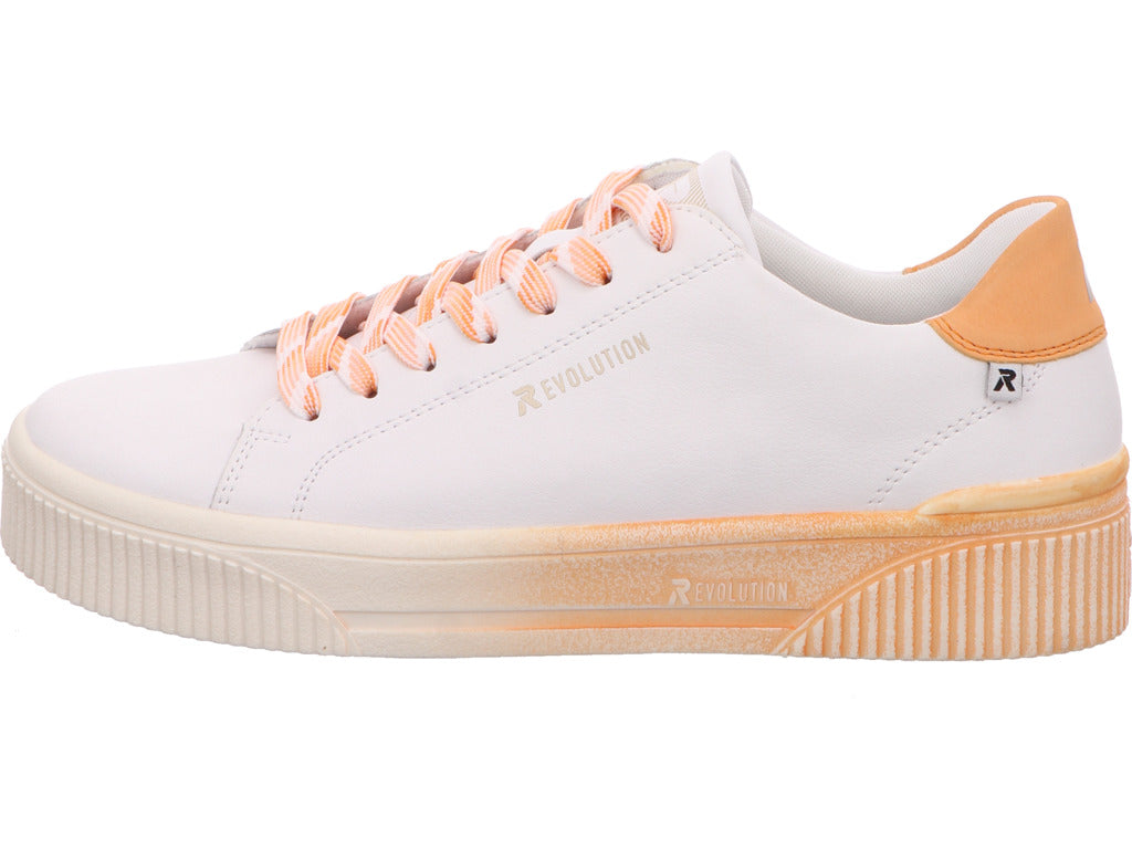 Rieker Damen Sneaker Revolution in weiß-bunt-kombiniert