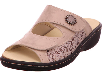 Longo Damen Pantolette  in taupe