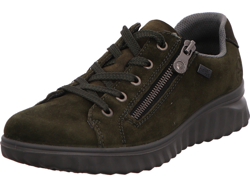 Rieker Damen Schnürschuh  in grün-kombiniert