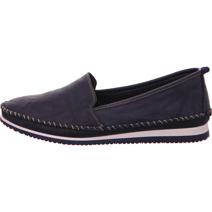 Andrea Conti Slipper Freizeitschuh Schlupfschuh Damen Blau Leder   Bild2