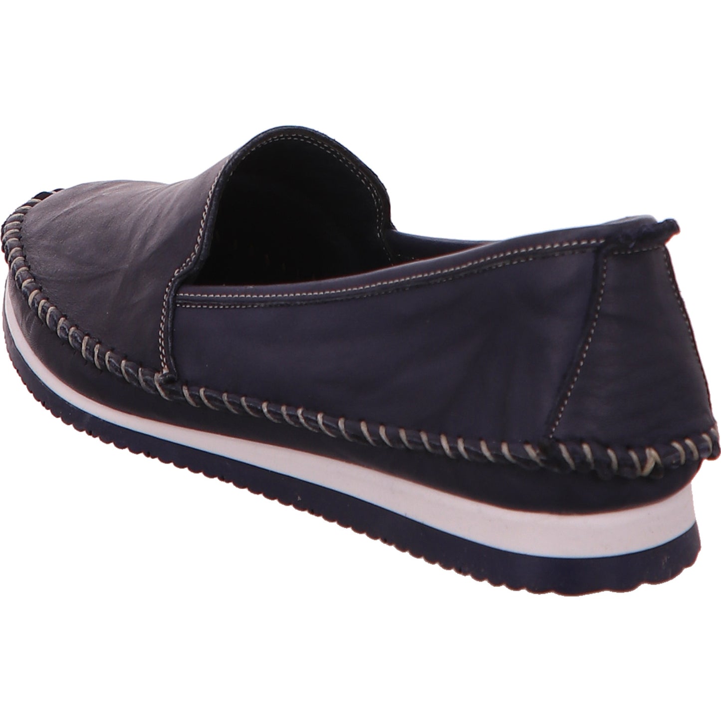 Andrea Conti Slipper Freizeitschuh Schlupfschuh Damen Blau Leder   Bild3