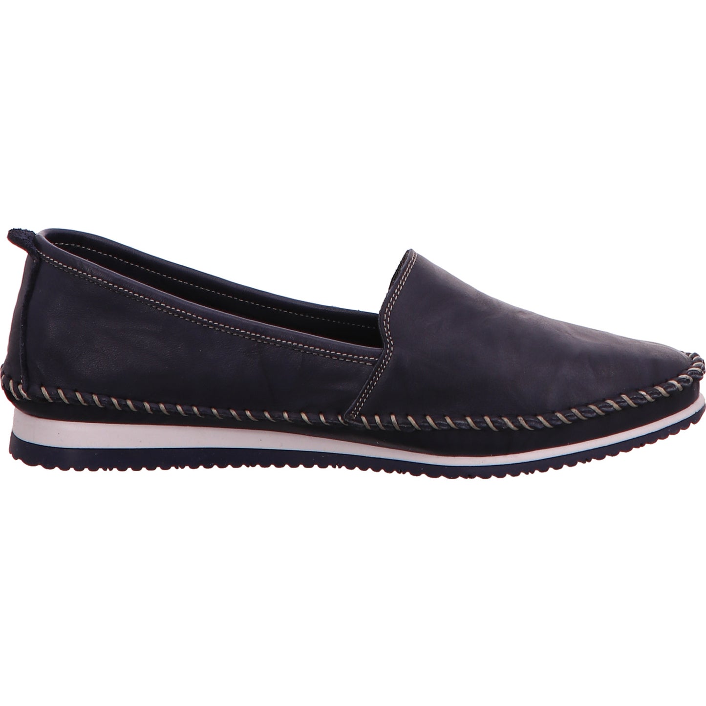 Andrea Conti Slipper Freizeitschuh Schlupfschuh Damen Blau Leder   Bild5