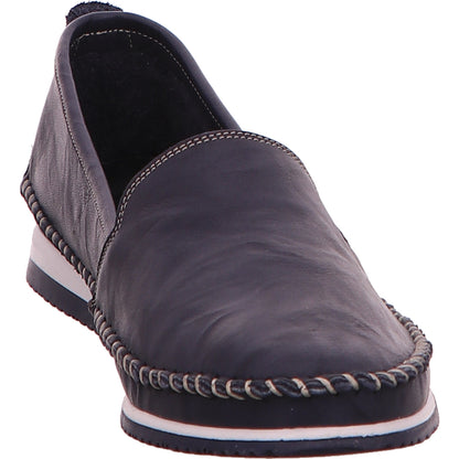 Andrea Conti Slipper Freizeitschuh Schlupfschuh Damen Blau Leder   Bild6