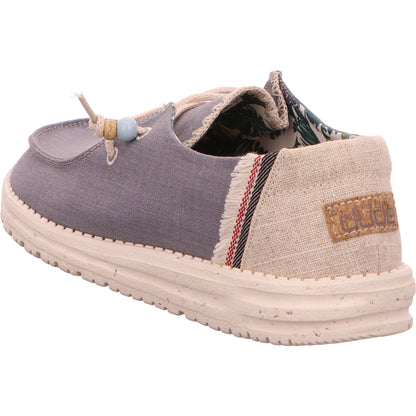 Hey Dude Slipper Halbschuh Damen Blau Stoff/Leinen   Bild3