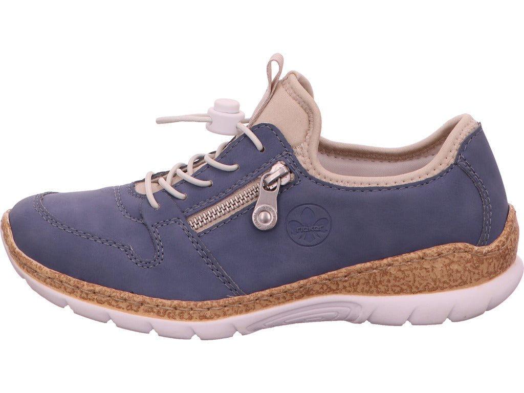 Rieker Damen Sneaker  in blau-bunt-kombiniert