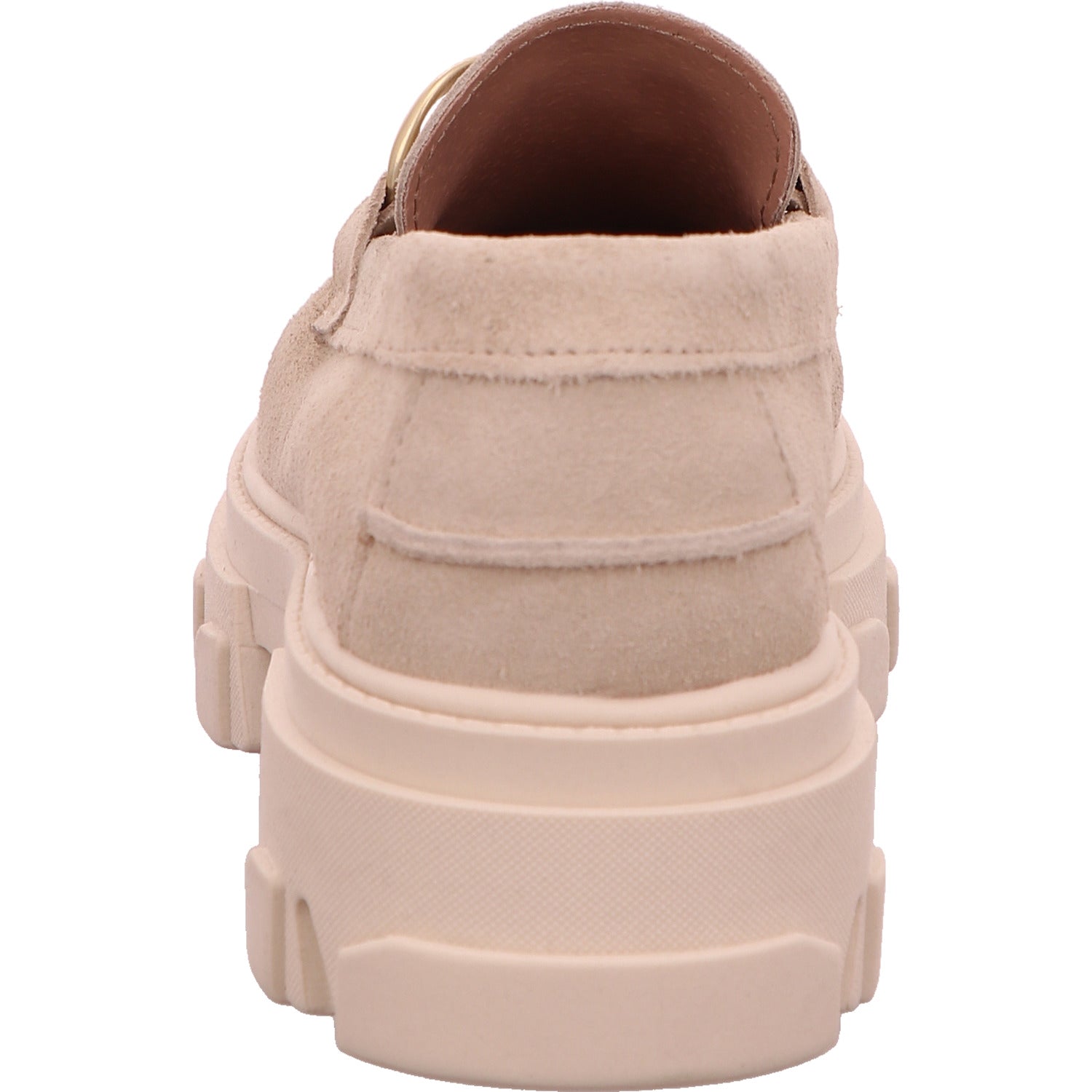 Post XChange Slipper Freizeitschuh Schlupfschuh Damen Beige Rauhleder   Bild4