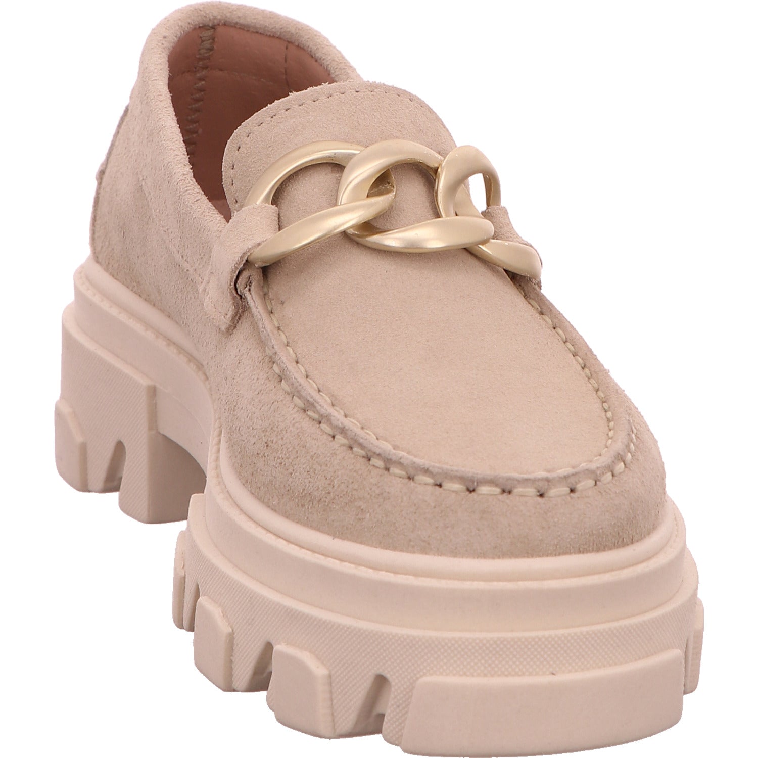 Post XChange Slipper Freizeitschuh Schlupfschuh Damen Beige Rauhleder   Bild6