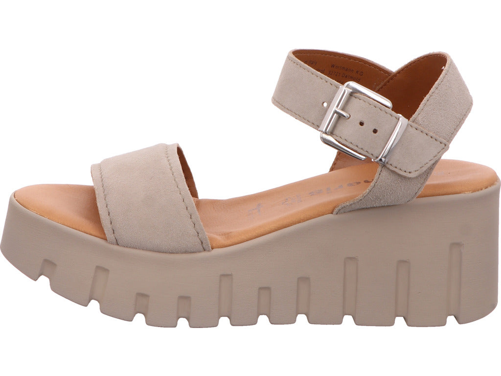 Tamaris Damen Sandalette  in taupe