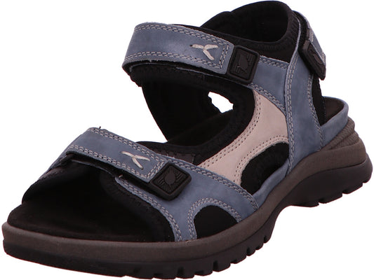 Waldläufer Damen Sandalette H-Sora in blau-bunt-kombiniert