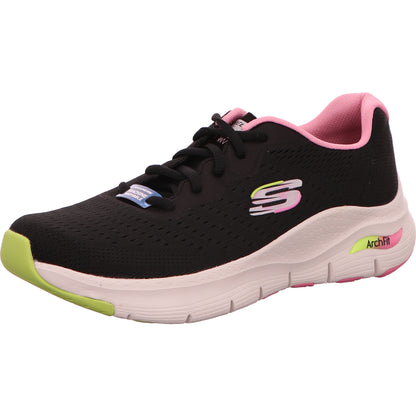 Skechers Sneaker Schnürschuh Damen Schwarz ArchFit Stoff/Leinen   Bild1