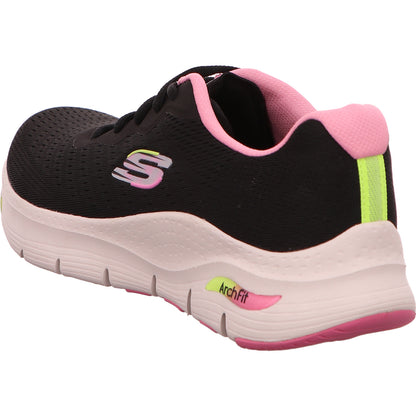 Skechers Sneaker Schnürschuh Damen Schwarz ArchFit Stoff/Leinen   Bild3