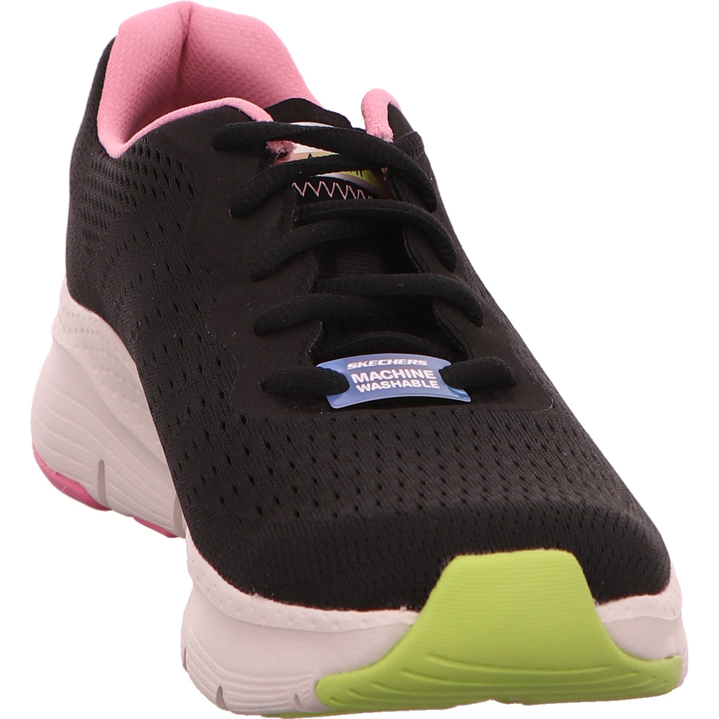 Skechers Sneaker Schnürschuh Damen Schwarz ArchFit Stoff/Leinen   Bild6