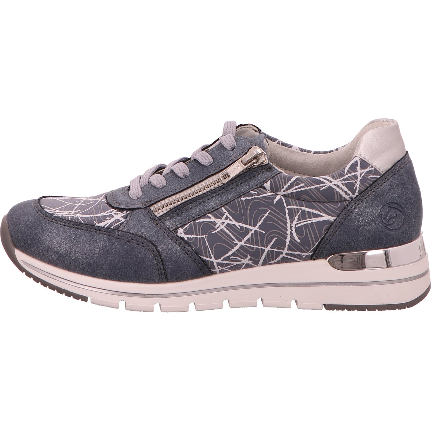 Remonte Sneaker Schnürhalbschuh Damen Blau Leder/Synth./Textil-kombiniert   Bild2