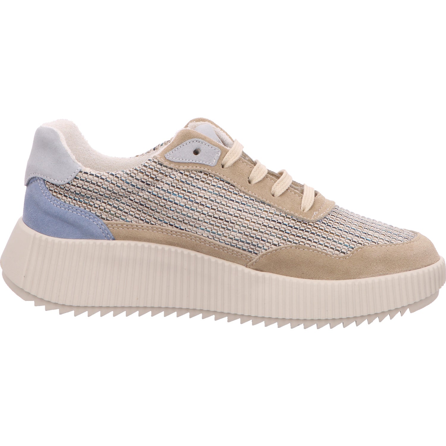 Palpa Trading - Online Shoes Sneaker Damen Grau-Blau Leder/Synth./Textil-kombiniert   Bild5