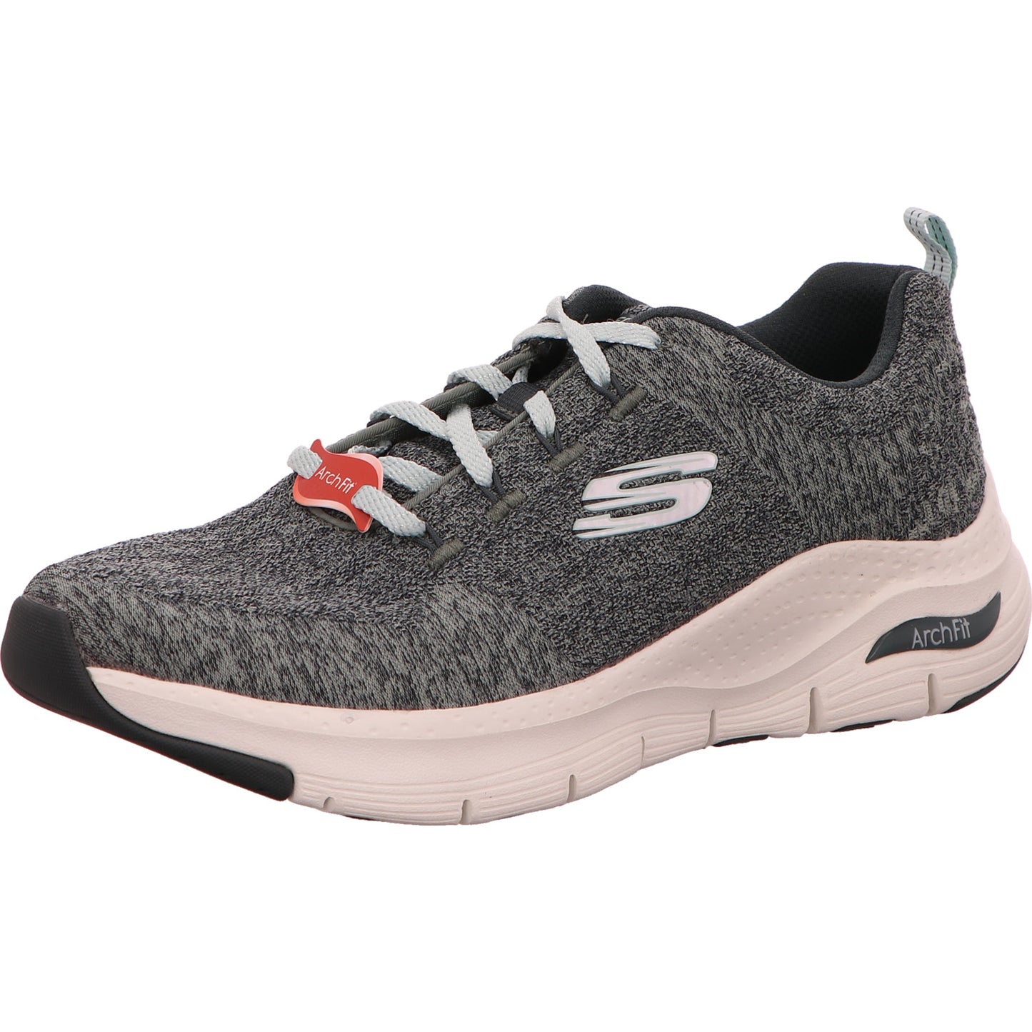 Skechers Sneaker Schnürschuh Damen Arch Fit Grün Stoff/Leinen   Bild1