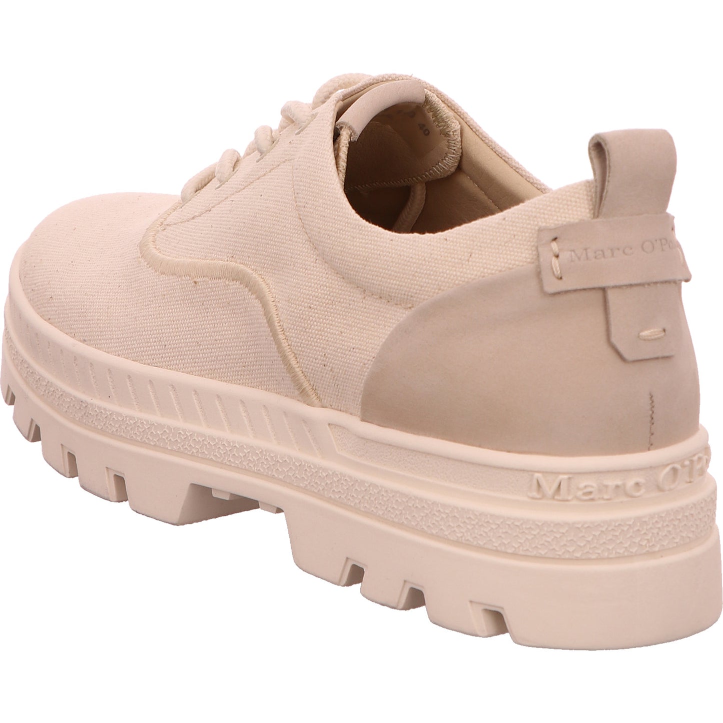 MARC O'POLO Sneaker Schnürhalbschuh Damen Offwhite Stoff/Leinen   Bild3