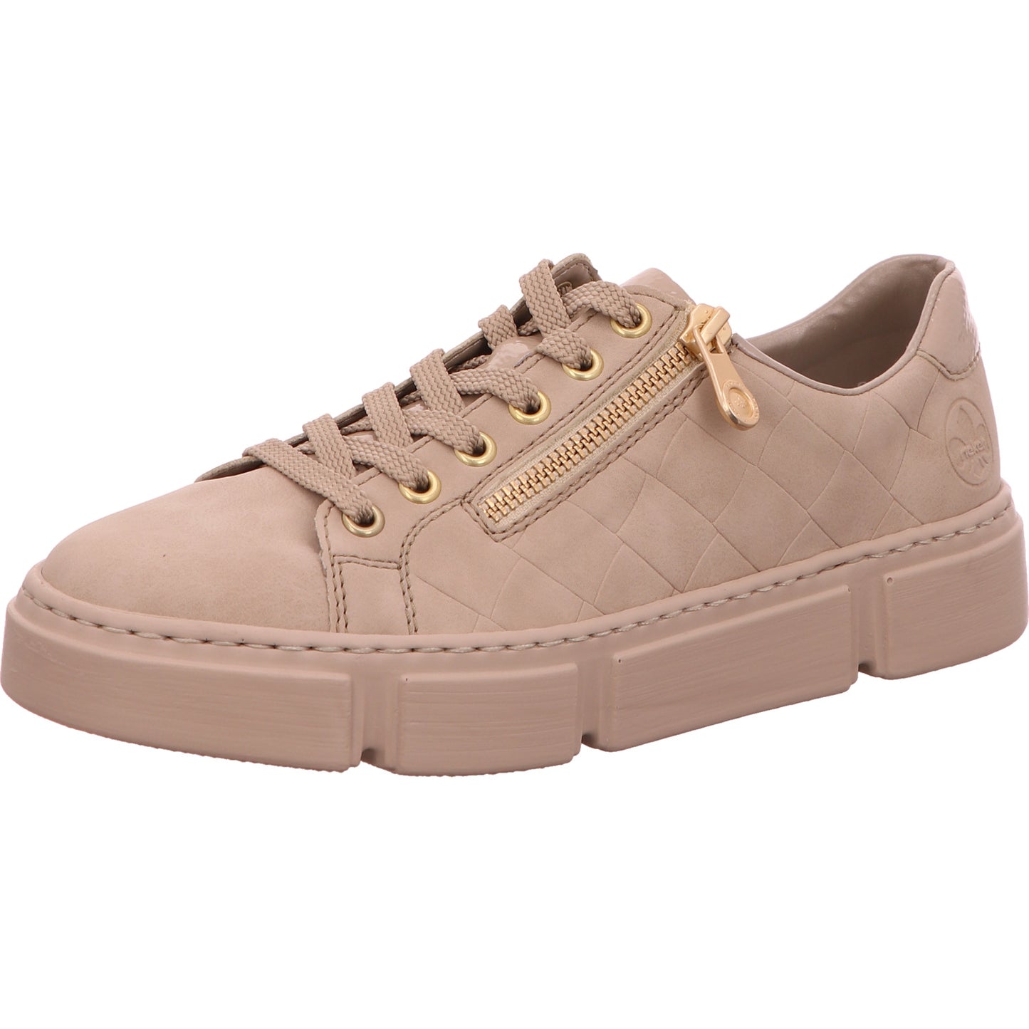 Rieker Sneaker Schnürhalbschuh Damen Beige Synthetik   Bild1