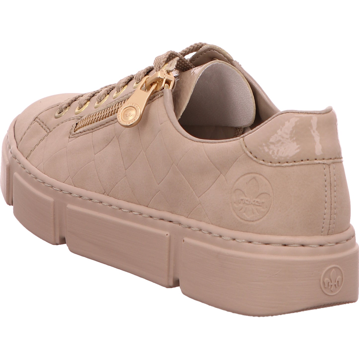 Rieker Sneaker Schnürhalbschuh Damen Beige Synthetik   Bild3