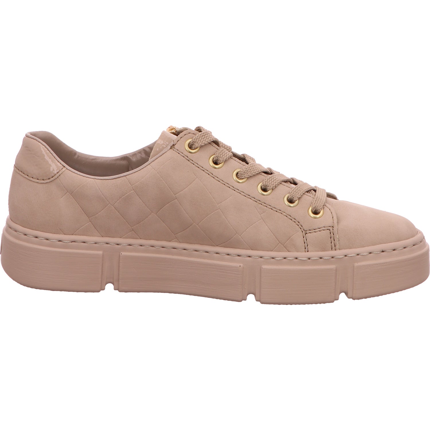 Rieker Sneaker Schnürhalbschuh Damen Beige Synthetik   Bild5