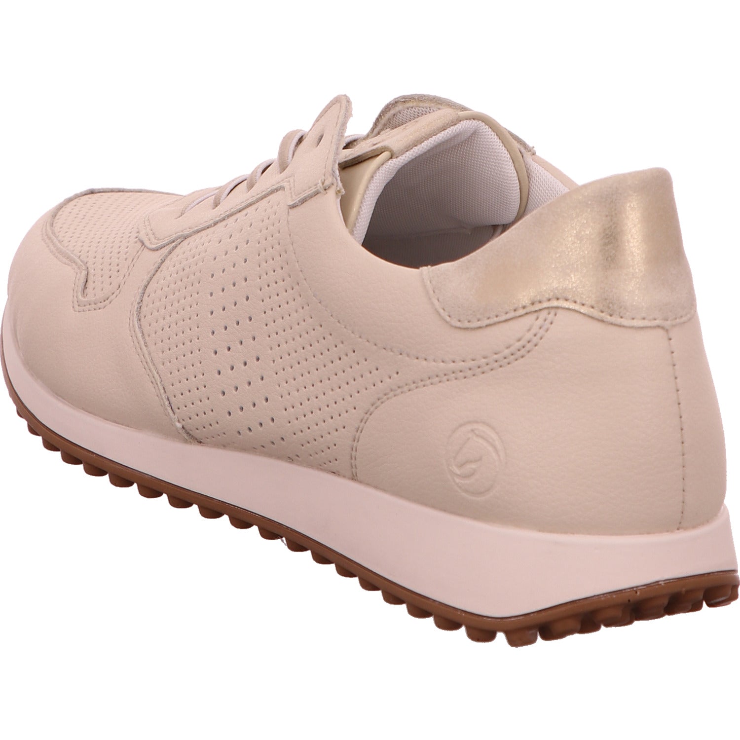 Remonte Sneaker Schnürhalbschuh Damen Beige Leder-Synthetik-kombiniert   Bild3