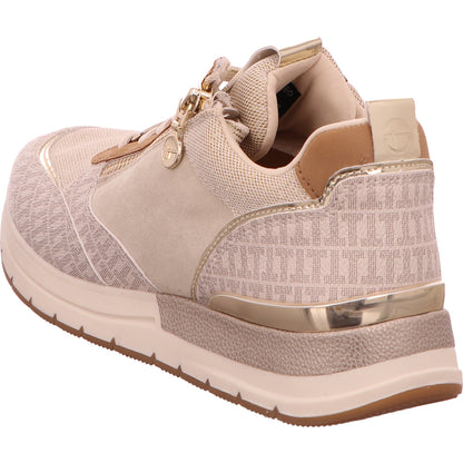 Tamaris Sneaker Schnürschuh Damen Beige Synthetik-Textil-kombiniert   Bild3