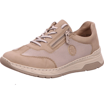 Rieker Sneaker Schnürhalbschuh Damen Beige Synthetik-Textil-kombiniert   Bild1