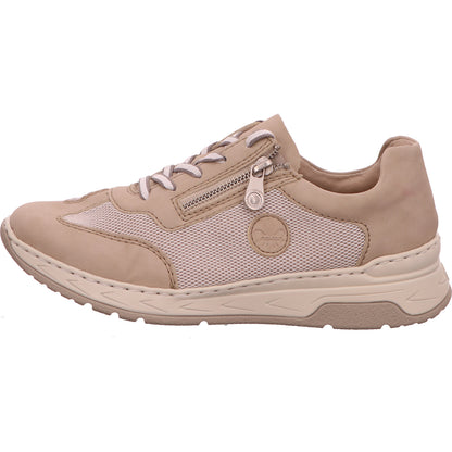 Rieker Sneaker Schnürhalbschuh Damen Beige Synthetik-Textil-kombiniert   Bild2