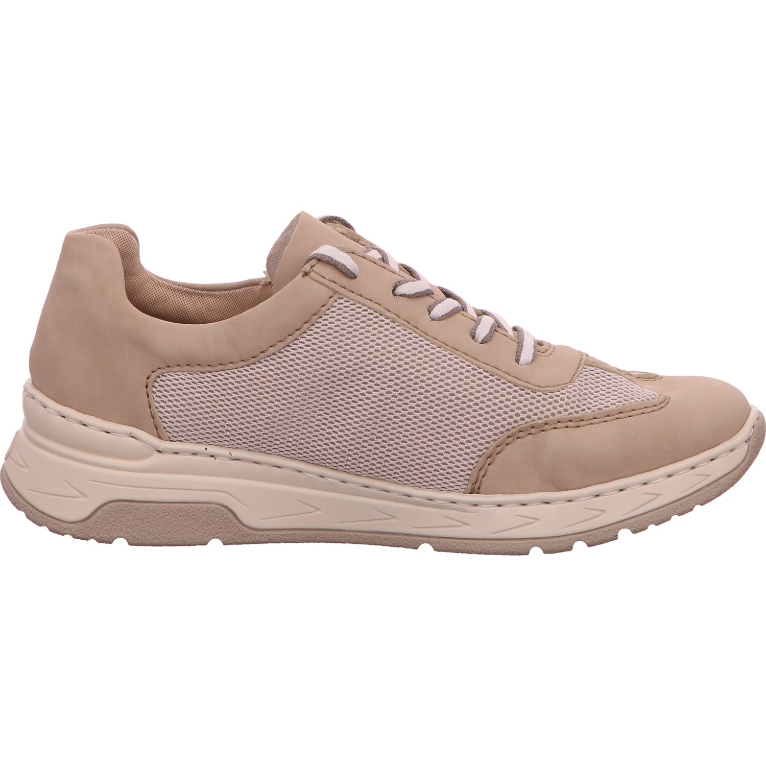 Rieker Sneaker Schnürhalbschuh Damen Beige Synthetik-Textil-kombiniert   Bild5