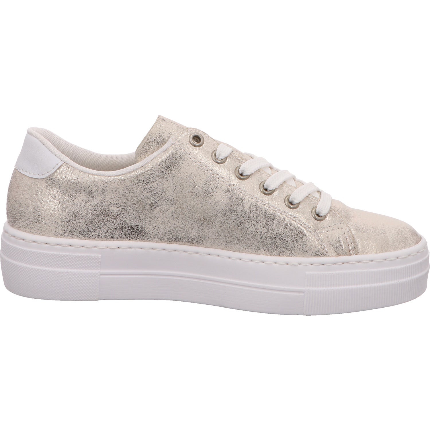 Rieker Sneaker Schnürhalbschuh Damen -Beige Synthetik   Bild5