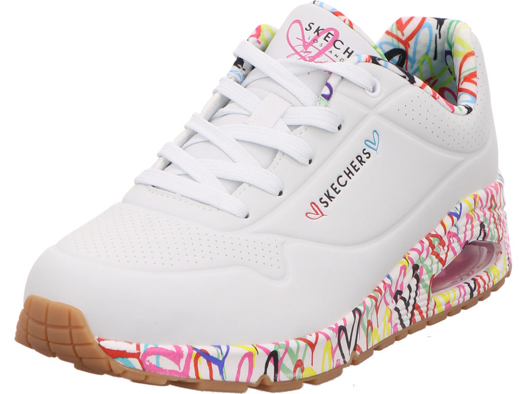 Skechers Damen Sneaker Uno-Loving Love in weiß
