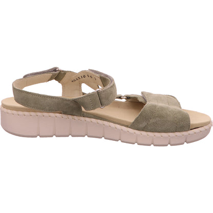 Waldläufer Sandale Sandalette Bequemschuh Grün Damen Rauhleder   Bild5