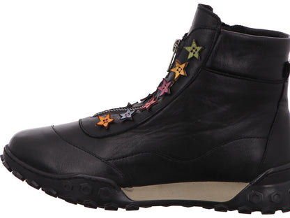 Gemini Damen Stiefel Anilina in schwarz-bunt-kombiniert