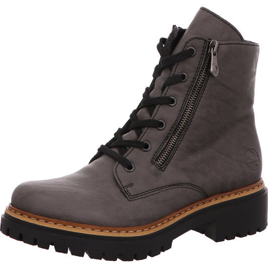 Rieker Schnürstiefel Boots Damen Grau Synthetik   Bild1