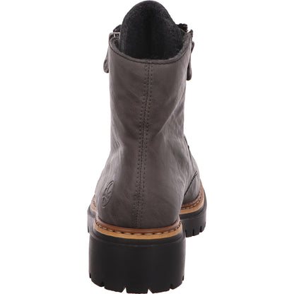 Rieker Schnürstiefel Boots Damen Grau Synthetik   Bild4