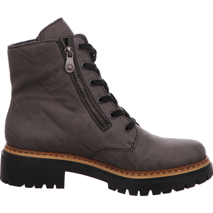 Rieker Schnürstiefel Boots Damen Grau Synthetik   Bild5