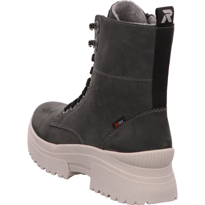 Rieker Schnürstiefel Boots Damen Grau Rauhleder   Bild3