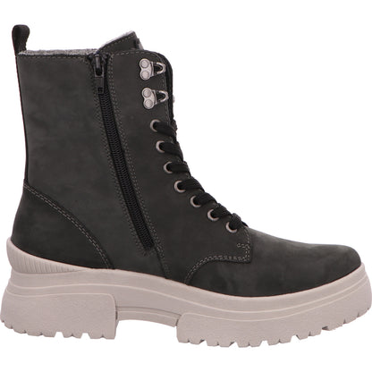 Rieker Schnürstiefel Boots Damen Grau Rauhleder   Bild5