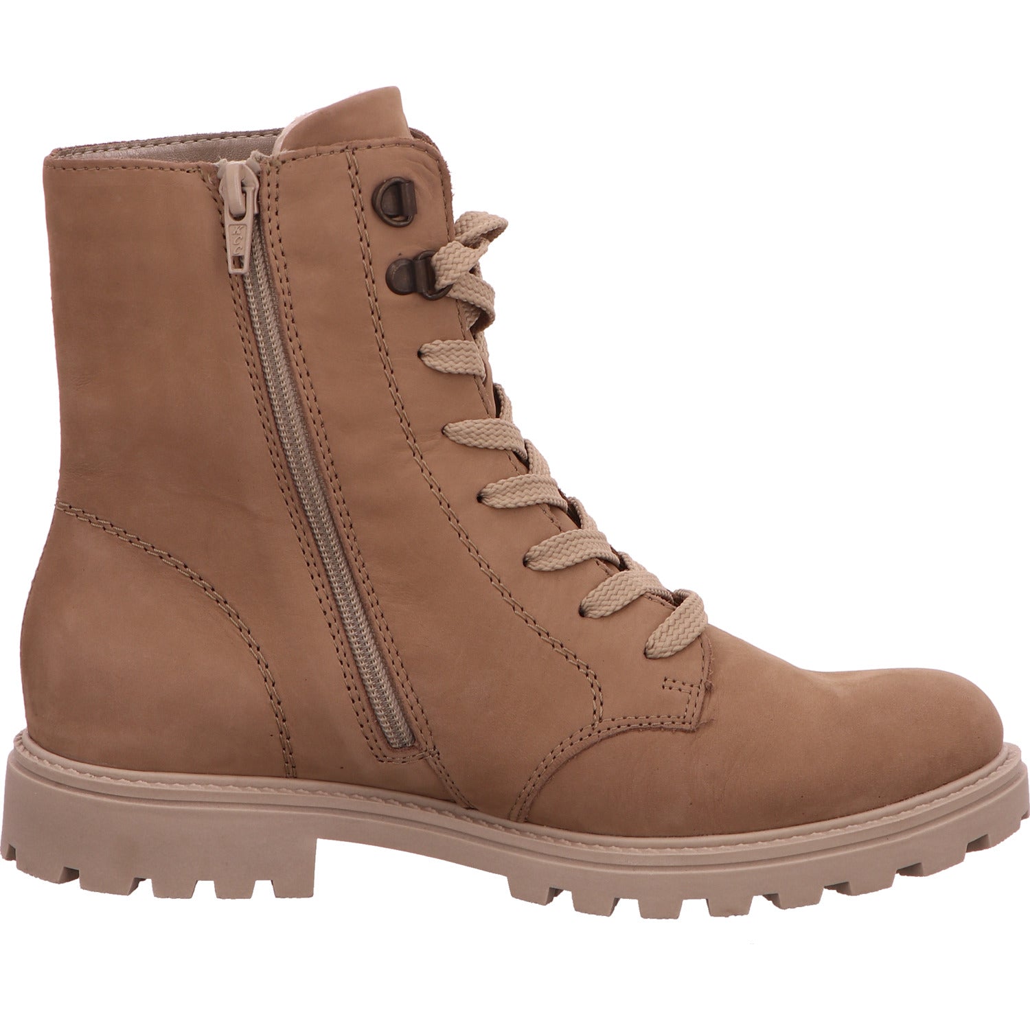 Remonte Schnürstiefel Boots Damen Beige Rauhleder   Bild5