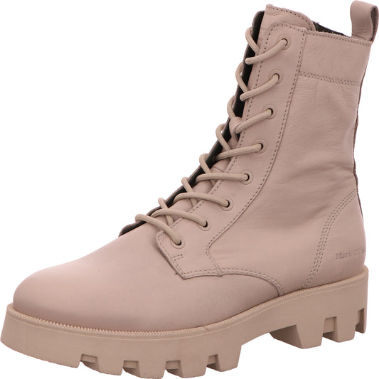 MARC O'POLO Schnürstiefel Stiefel Boots Damen Beige Leder   Bild1