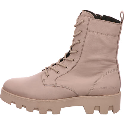 MARC O'POLO Schnürstiefel Stiefel Boots Damen Beige Leder   Bild2